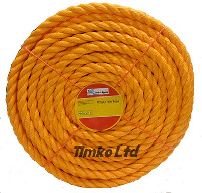 Polypropylene rope - 6mm Dia Orange x 50m Mini Coil